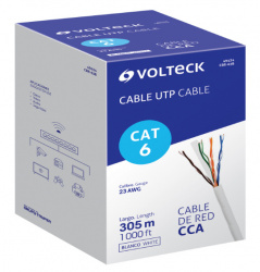 Volteck Bobina de Cable Ethernet Cat6, UTP, 305 Metros 