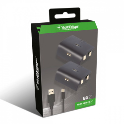 Voltedge Kit Baterías Recargables BX21 para Control Xbox Series X/S, Negro, 2 Piezas 