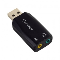 Vorago Adaptador USB 2.0 Macho - 2x 3.5mm Hembra, Negro ― ¡Compra más de $500 en productos de la marca y participa por una Laptop ALPHA PLUS! 