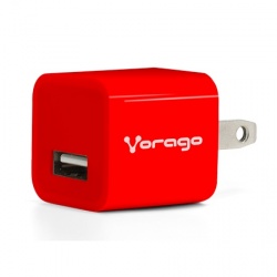 Vorago Cargador para Pared AU-105, 5V, 1x USB 2.0, Rojo 