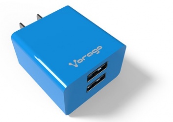 Vorago Cargador para Pared AU-106 V2, 5V, 2x USB 2.0, Azul 
