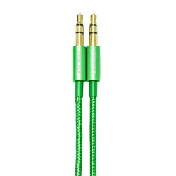 Vorago Cable 3.5mm Macho - 3.5mm Macho, 1 Metro, Metálico Verde 