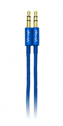 Vorago Cable 3.5mm Macho - 3.5mm Macho, 1 Metro, Azul Metálico 