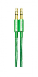Vorago Cable 3.5mm Macho - 3.5mm Macho, 1 Metro, Verde Metálico 