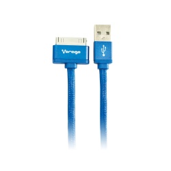 Vorago Cable USB A Macho - Apple 30-pin Macho, 1 Metro, Azul ― ¡Compra más de $500 en productos de la marca y participa por una Laptop ALPHA PLUS! 
