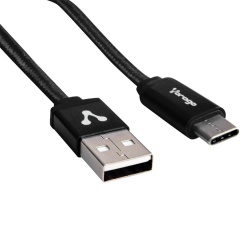 Vorago Cable USB A Macho - USB-C Macho, 1 Metro, Negro 