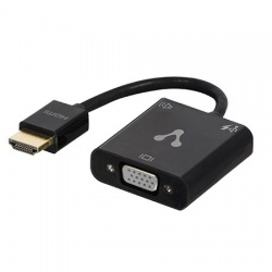 Vorago Adaptador HDMI Macho - VGA/3.5mm Hembra, 15cm, Negro 
