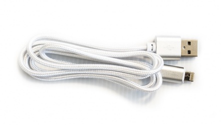 Vorago Cable de Carga Micro USB B/Lightning Macho - USB A Macho, 1 Metro, Blanco, para iPod/iPhone/iPad 