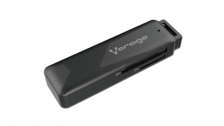 Vorago Lector de Memoria CR-100, MicroSD/SD/SDHC/SDXC, USB 2.0, Negro 