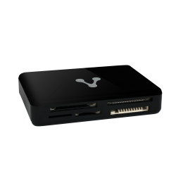 Vorago Lector de Memoria CR-402, USB 3.0, 5000 Mbit/s, Negro 