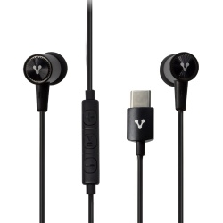 Vorago Audífonos Intrauriculares con Micrófono EP-305, Alámbrico, 1.2 Metros, USB-C, Negro 