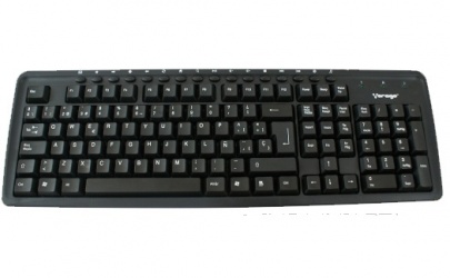 Teclado Vorago Multimedia KB-100, PS2, Negro 