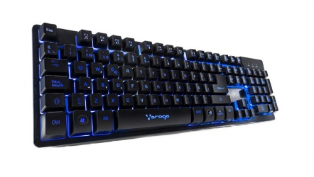Teclado Vorago Start The Game KB-502, Alámbrico, USB, Negro (Español) ― incluye Audífonos Gamer Vorago HS-501 