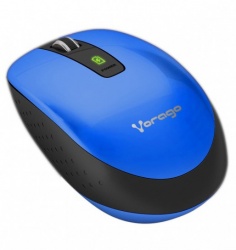 Mouse Vorago Óptico MO-303, Inalámbrico, USB, 1000DPI, Negro/Azul 