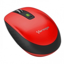Mouse Vorago Óptico MO-303, Inalámbrico, USB, 1000DPI, Negro/Rojo 