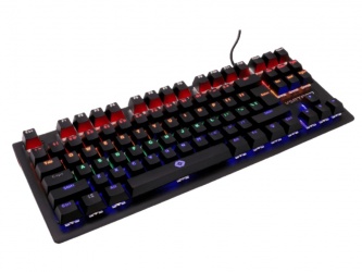 Teclado Gamer Vortred Alpha RGB, Teclado Mecánico, Alámbrico, Negro (Español) 