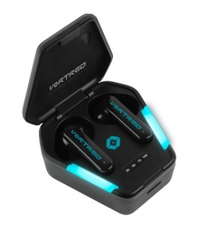Vortred Audífonos Intrauriculares Gamer TWS W.A.R., Inalámbricos, Bluetooth, Negro 