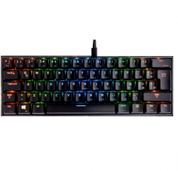 Teclado Gamer VSG Mintaka RGB 60%, Teclado Mecánico, Switch Kailh Blue, Alámbrico, Negro (Español) 