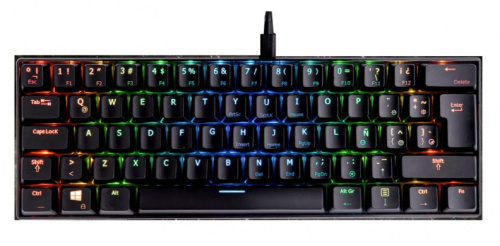 Teclado Gamer VSG Mintaka RGB 60%, Teclado Mecánico, Switch Kailh Red, Alámbrico, Negro (Español) 