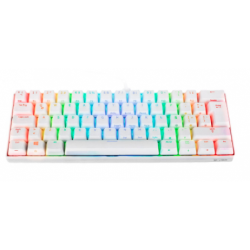 Teclado Gamer VSG Mintaka RGB 60%, Teclado Mecánico, Switch Kailh Red, Alámbrico, Blanco (Español) 