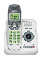 VTech Teléfono Inalámbrico DECT CS6124, 1 Auricular Altavoz, Blanco 