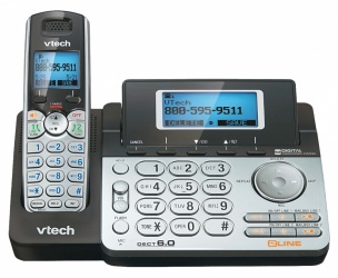 VTech Teléfono Inalámbrico DECT DS6151, 1 Auricular, Altavoz, Negro/Plata 