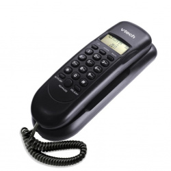 VTech Teléfono Alámbrico Vtc50, Identificador de llamadas, Negro 