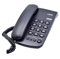 VTech Teléfono Alámbrico VTC100, Negro 