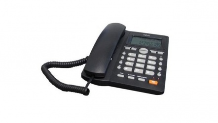 WAM Teléfono AS7412-B(W), Altavoz, Alámbrico, Negro 