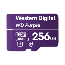 Memoria Flash Western Digital WD Purple, 256GB microSDXC Clase 10, para Videovigilancia 