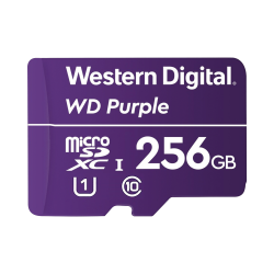 Memoria Flash Western Digital WD Purple, 256GB microSDXC Clase 10, para Videovigilancia 