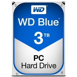 Disco Duro Interno Western Digital WD Blue 3.5'', 3TB, SATA III, 6 Gbit/s, 5400RPM, 64MB 
