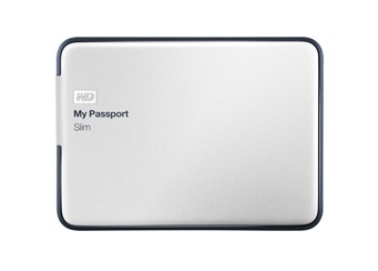 Disco Duro Externo Western Digital WD My Passport Slim 2.5'', 1TB, USB 2.0/3.0, Plata - para Mac/PC 