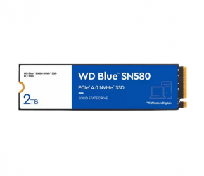 SSD WD Blue SN580 NVMe, 2TB, M.2, 4150 MB/s Escritura, 4150 MB/s Lectura, PCI Express 4.0 
