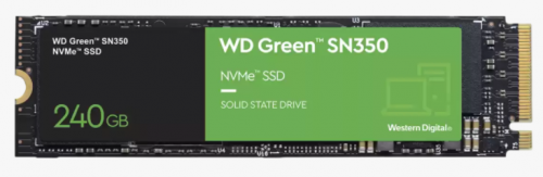 SSD WD WD Green SN350 NVMe, 240GB, M.2, 900MB/s Escritura, 2400 MB/s Lectura, PCI Express 3.0  