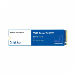 SSD WD WD Blue SN570 NVMe, 250GB, M.2, 1200 MB/s Escritura, 3300 MB/s Lectura, PCI Express 3.0  