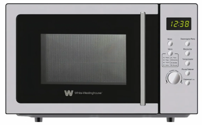 Westinghouse Horno de Microondas WWCMV092533WECR, 0.9 Pies Cúbicos, 1350W, 25.5 Litros, Negro/Plata 