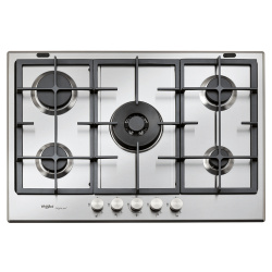 Whirlpool Parrilla de Gas AKT790IXL, 5 Quemadoras, Gris 
