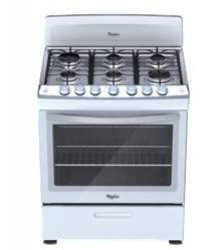 Whirlpool Estufa y Horno de Gas de 30'' WF5050Q, 6 Quemadores, Blanco 