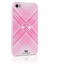 White Diamonds Carcasa Grid con Cristales Swarovski para iPhone 4/4s, Rosa 
