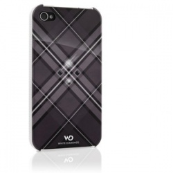 White Diamonds Carcasa Grid con Cristales Swarovski para iPhone 4/4s, Negro 