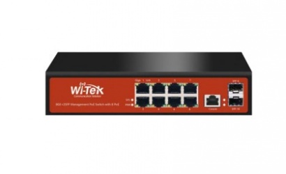 Switch Wi-Tek Gigabit Ethernet PMS310GF-ALIEN, 8 Puertos PoE Pasivo 10/100/1000Mbps + 2 Puertos SFP, 20 Gbit/s, 8.000 Entradas - Administrable 