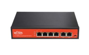 Switch Wi-Tek Fast Ethernet PS205, 6 Puertos 10/100Mbps (4x PoE) + 4 Puertos 10/100Mbps Uplink, 1.2 Gbit/s, 2000 Entradas - No Administrable 