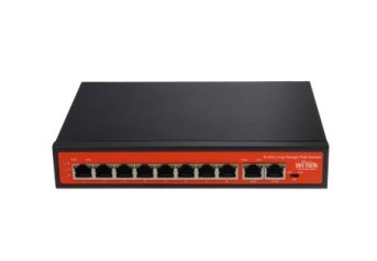 Switch Wi-Tek Gigabit Ethernet PS210G, 8 Puertos PoE 10/100Mbps + 2 Puertos Gigabit Uplink, 5.6 Gbit/s, 4.000 Entradas - No Administrable 