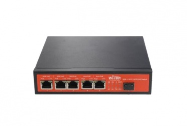 Switch Wi-Tek Gigabit Ethernet WI-PS306GF-UPS, 5 Puertos PoE Pasivo 10/100/1000 Mbps + 1x SFP, 12Gbit/s, 2000 Entradas - No Administrable 