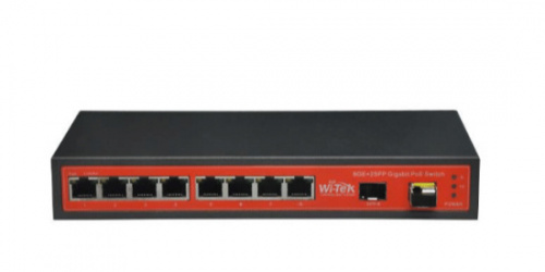 Switch Wi-Tek Gigabit Ethernet WI-PS310GF, 8 Puertos PoE 10/100/1000Mbps + 2 Puertos SFP, 120W, 20 Gbit/s, 8.000 Entradas - No Administrable 