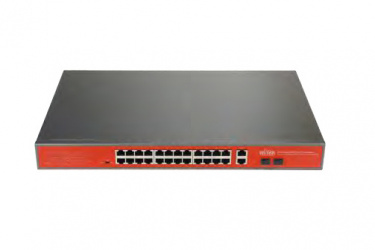 Switch Wi-Tek Fast Ethernet WI-PS526GV, 24 Puertos PoE 10/100 + 2 Puertos SFP, 150W, 1 Gbit/s, 8.000 Entradas - Administrable 