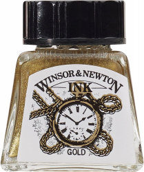 Winsor & Newton Tinta China para Dibujo, 14ml, Oro, No. 283 