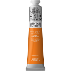 Winsor & Newton Pintura Óleo para Arte Winton Oil Colour, 200ml, Naranja Cadmio, No. 4 
