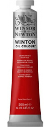 Winsor & Newton Pintura Óleo para Arte Winton, 200ml, Rojo de Cadmio Obscuro No. 06 
